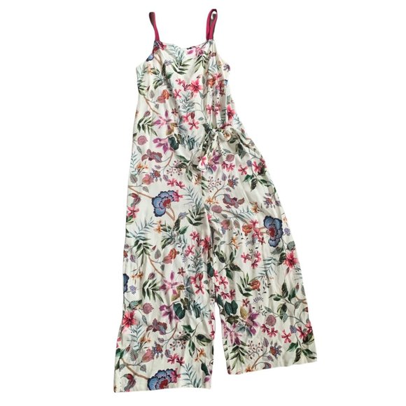 Please Made In Italy 100% Rayon Floral Romper 165 - Picture 1 of 5